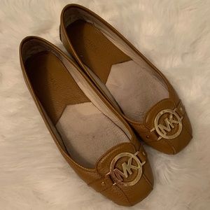 Michael Kors Luggage Brown Slip-Ons